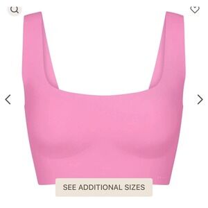 Skims Naked Plunge Longline Bralette Pink, New Size DD